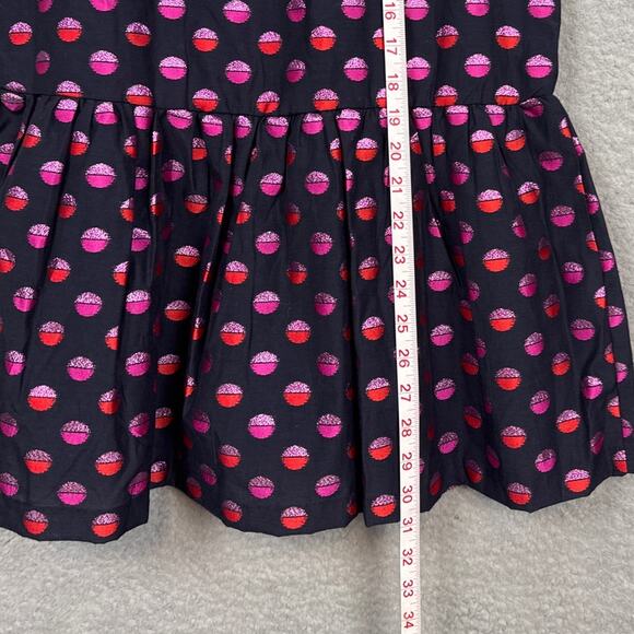 Gymboree Girls Party Dress Drop Waist Navy Pink Polka Dots Size 12 NWT - Picture 4 of 8